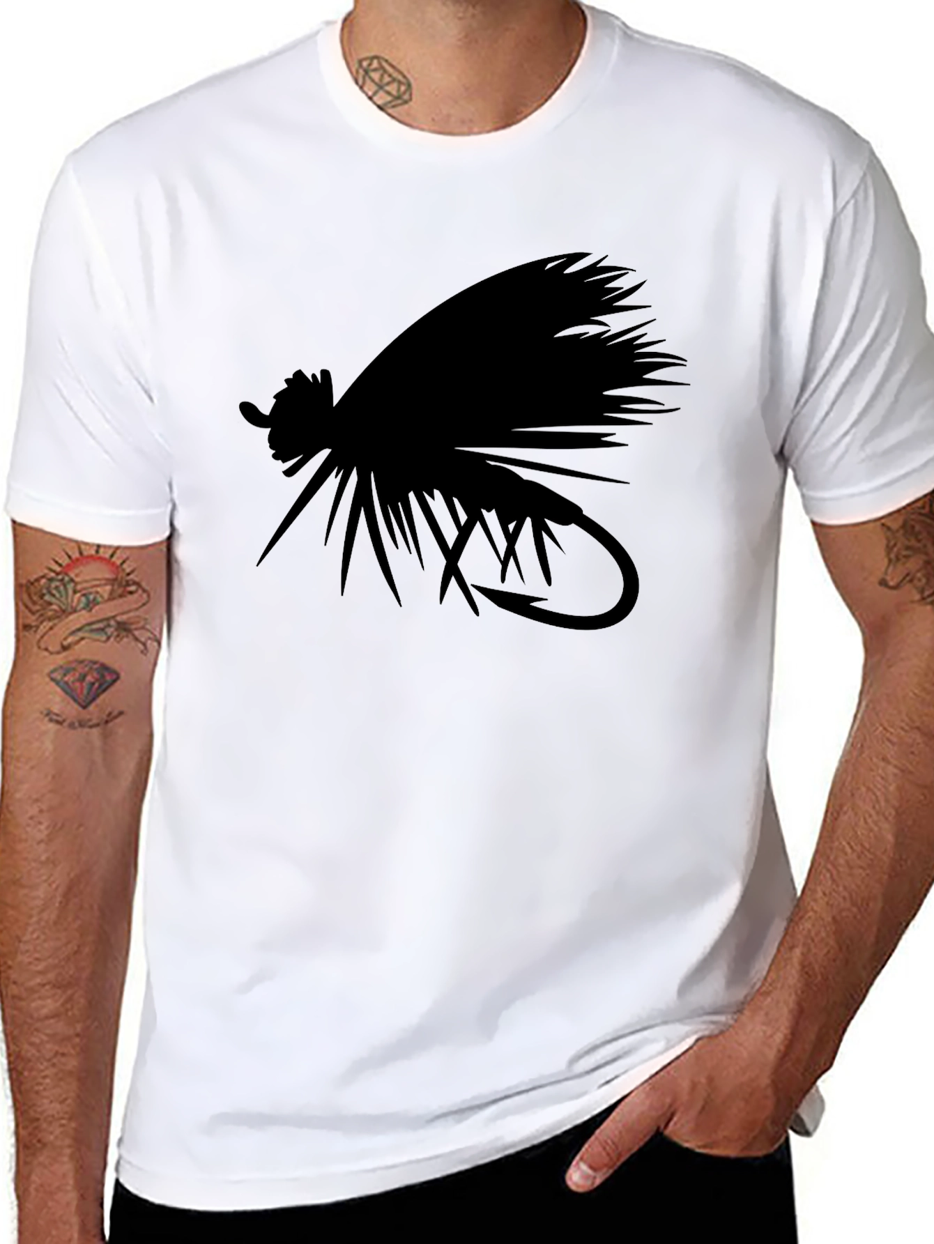 Black Fly Fishing Lure Graphic Tee