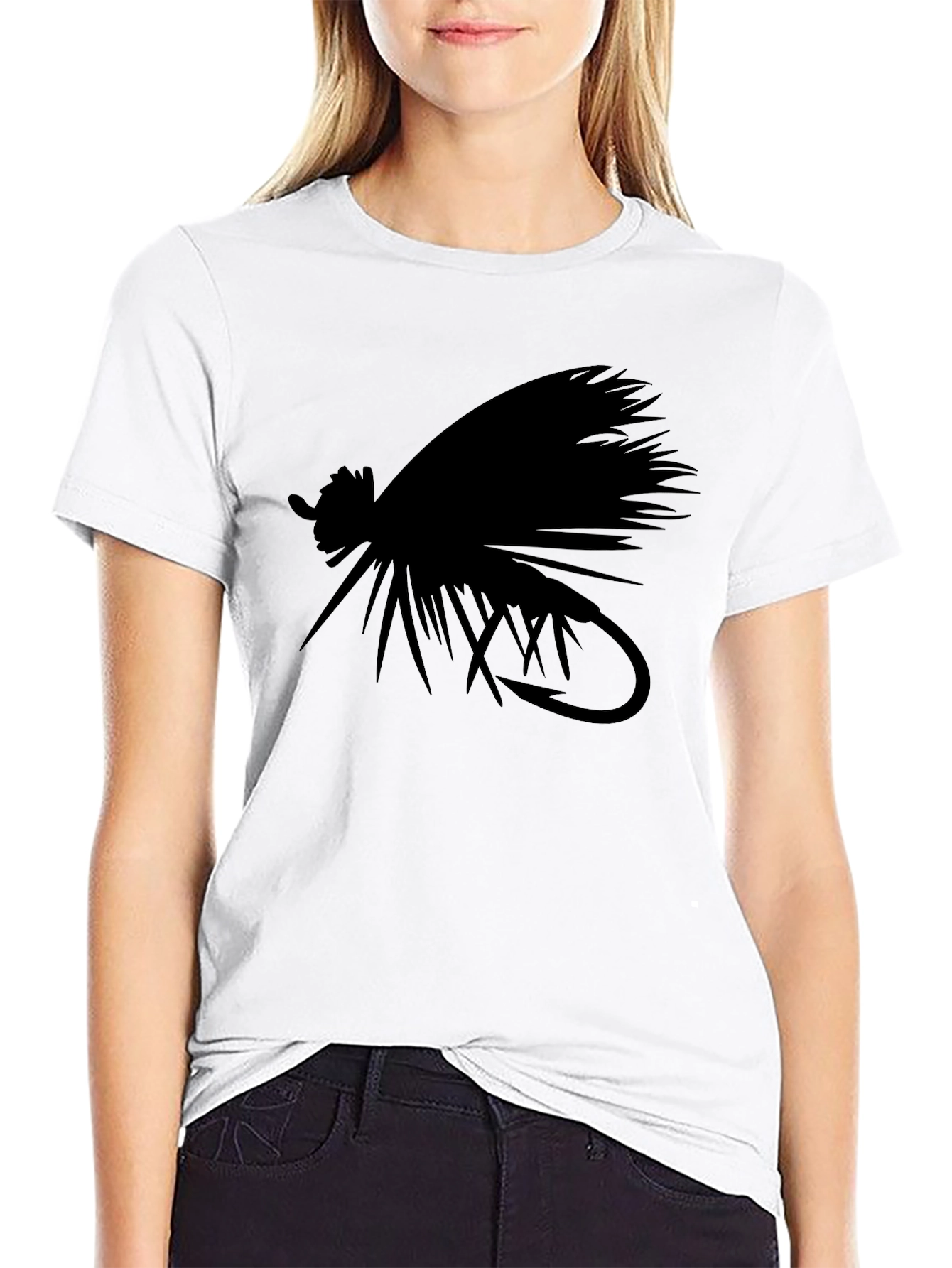 Black Fly Fishing Lure Graphic Tee