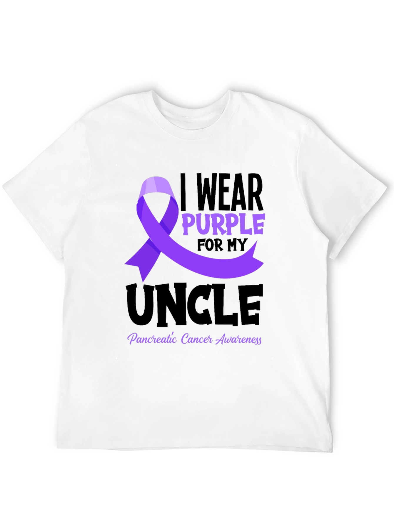 Purple Ribbon Pancreatic Cancer Awareness T-Shirt
