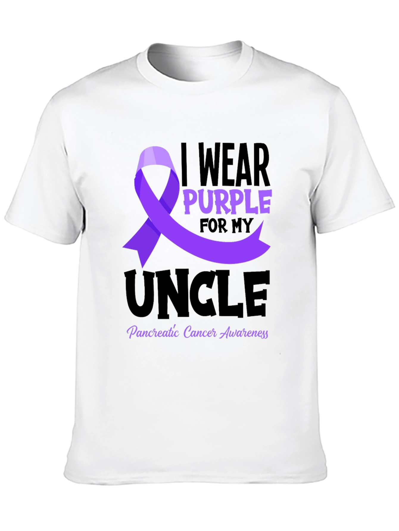 Purple Ribbon Pancreatic Cancer Awareness T-Shirt