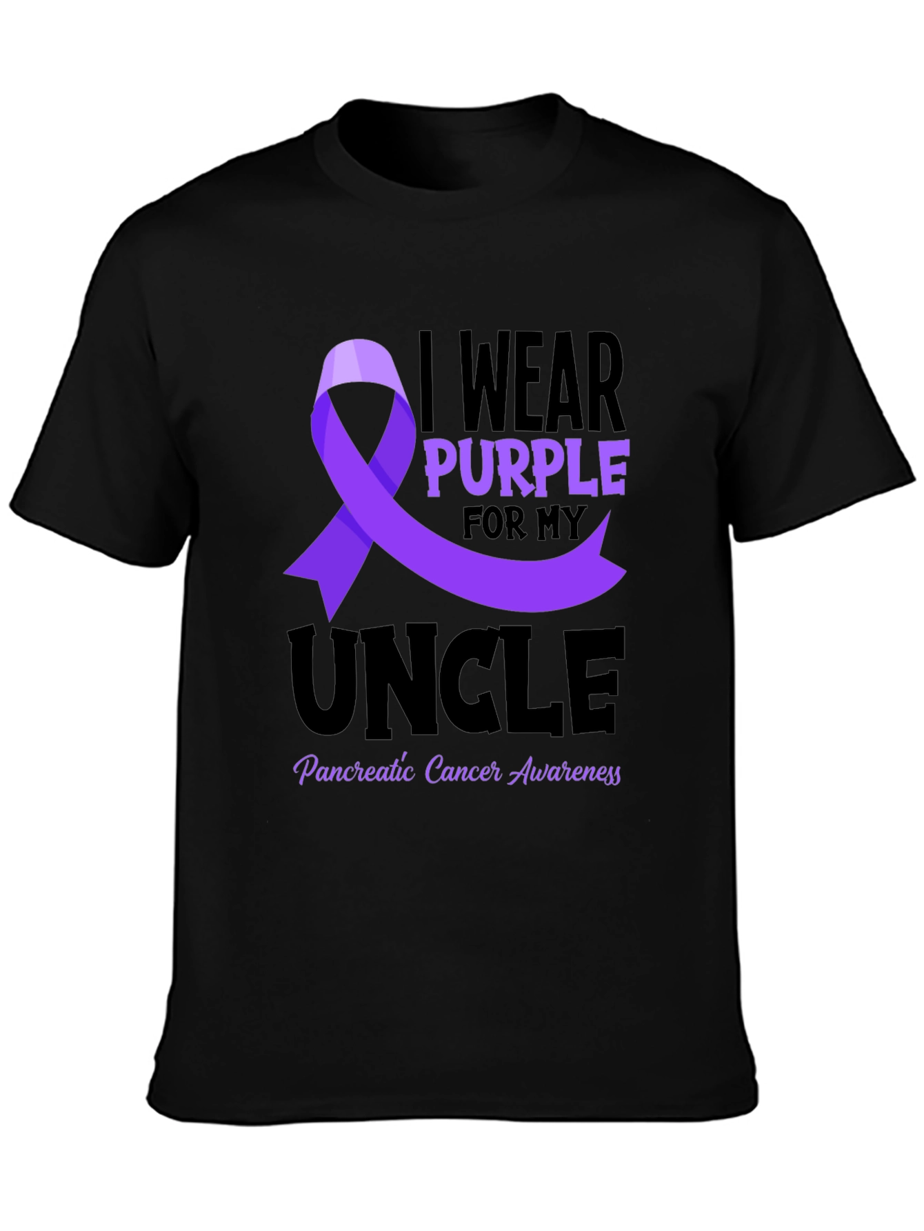 Purple Ribbon Pancreatic Cancer Awareness T-Shirt