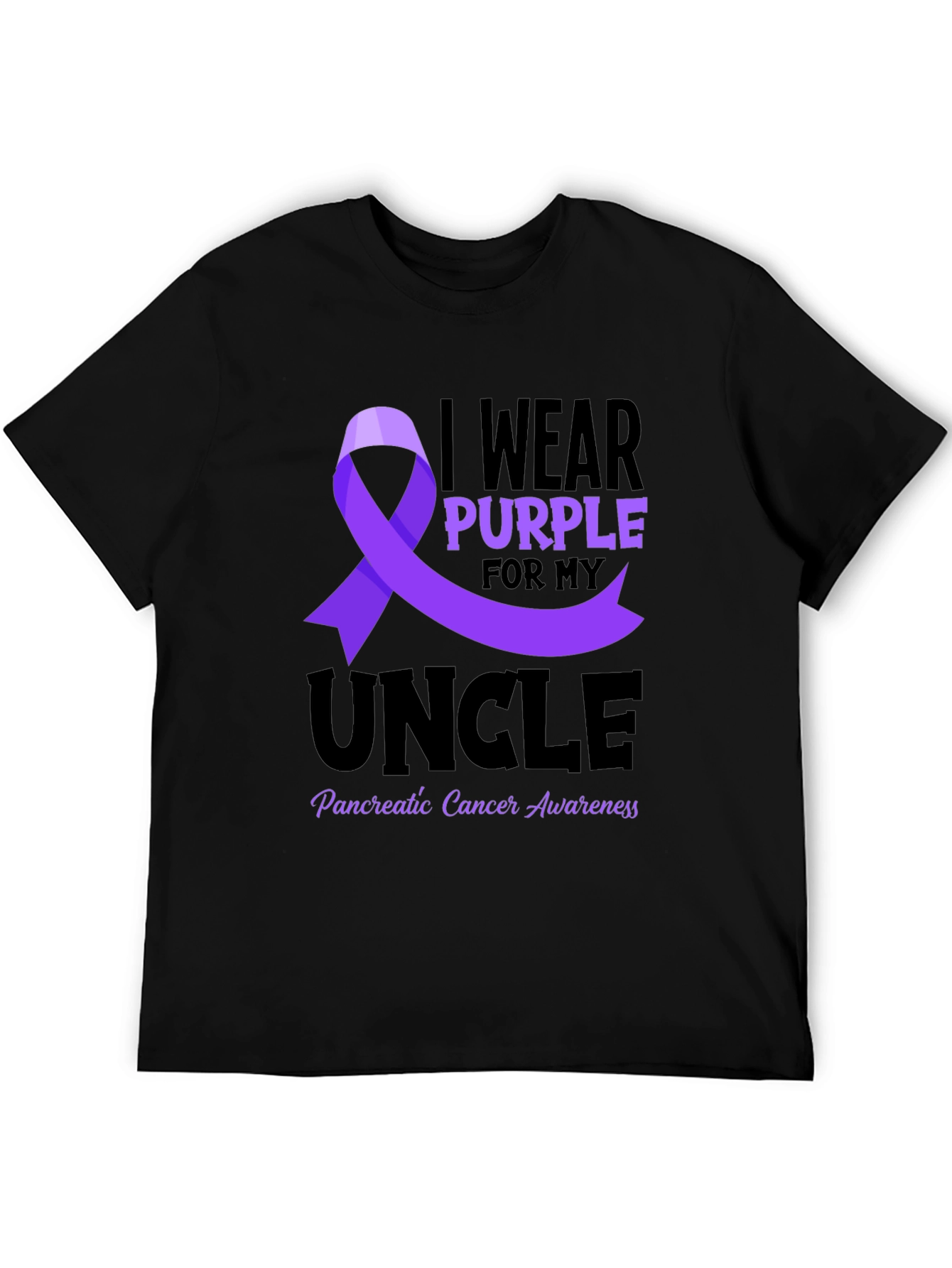 Purple Ribbon Pancreatic Cancer Awareness T-Shirt