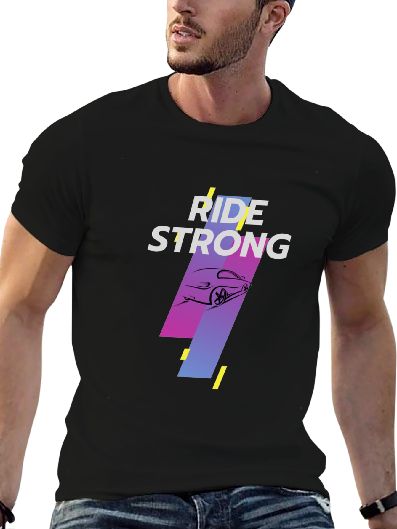 Ride Strong Black Graphic Tee