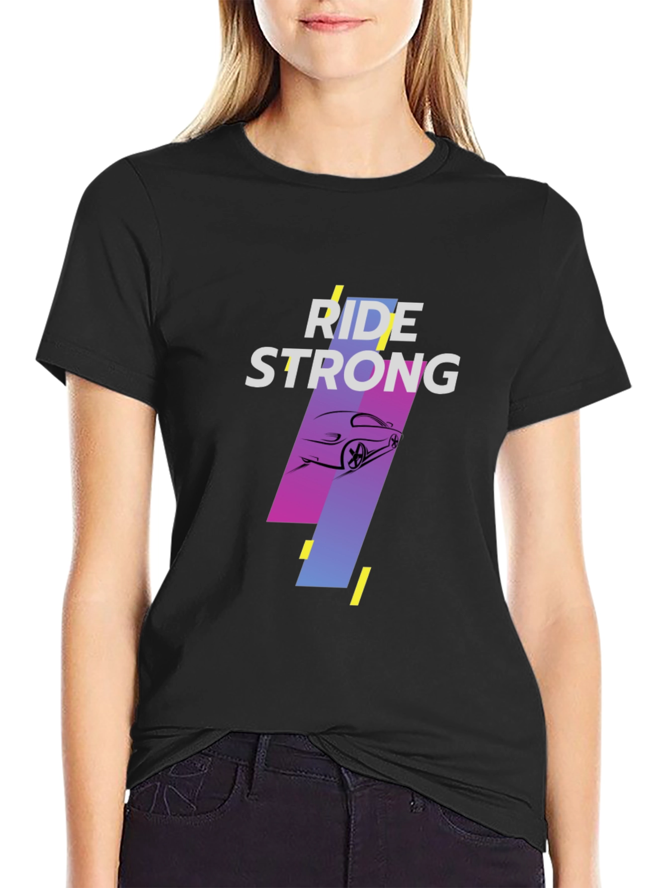Ride Strong Black Graphic Tee