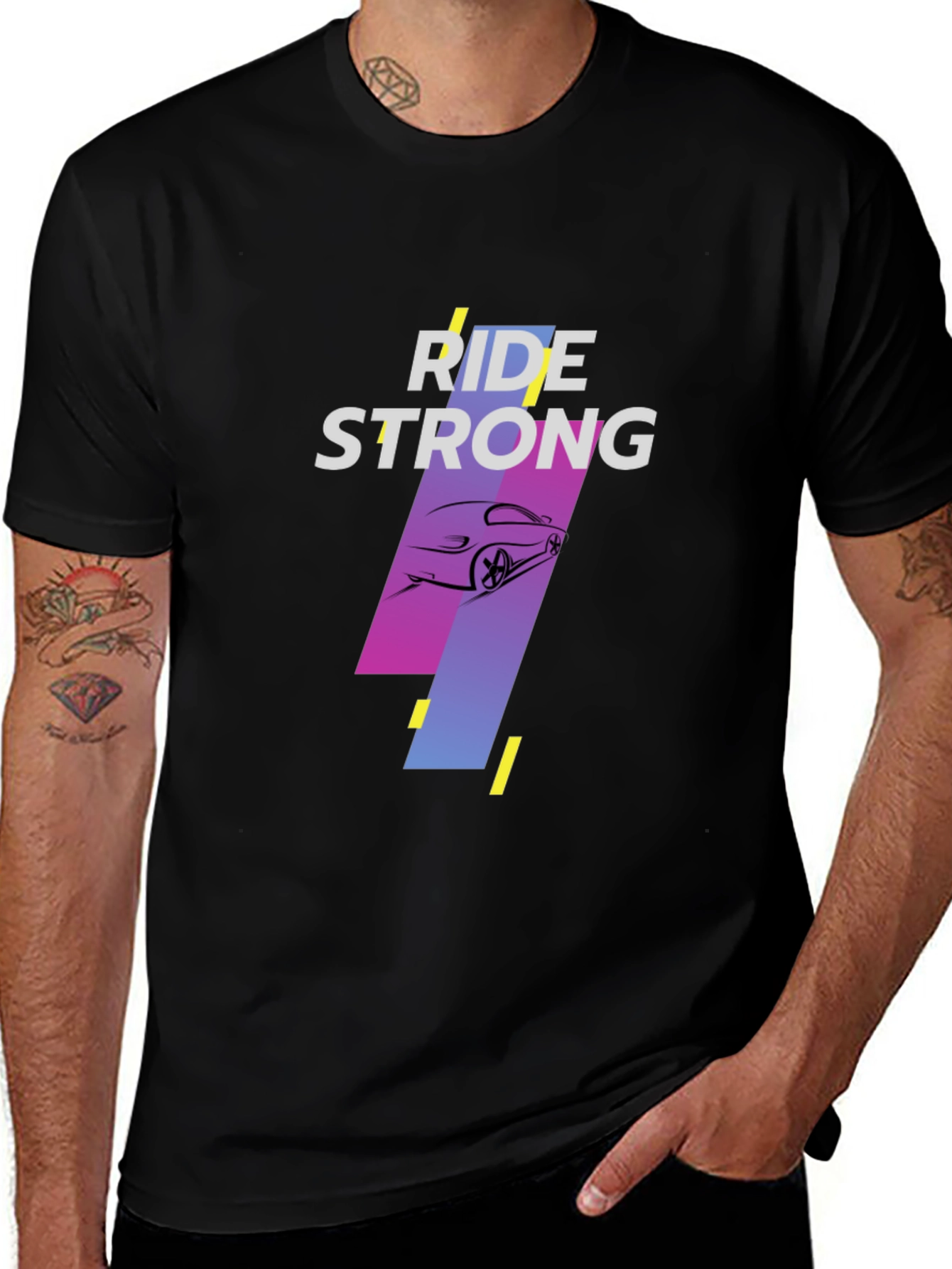 Ride Strong Black Graphic Tee