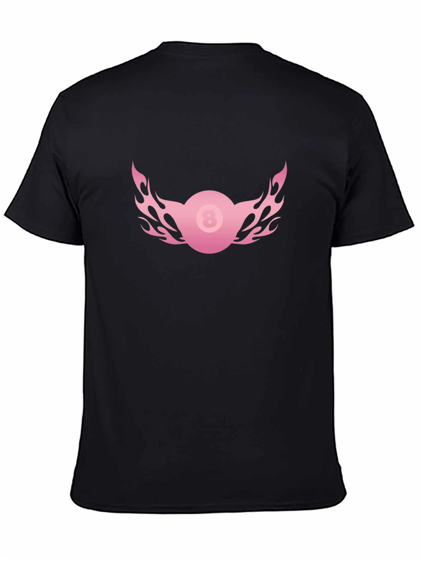 Flaming 8-Ball Graphic Tee - Classic Black