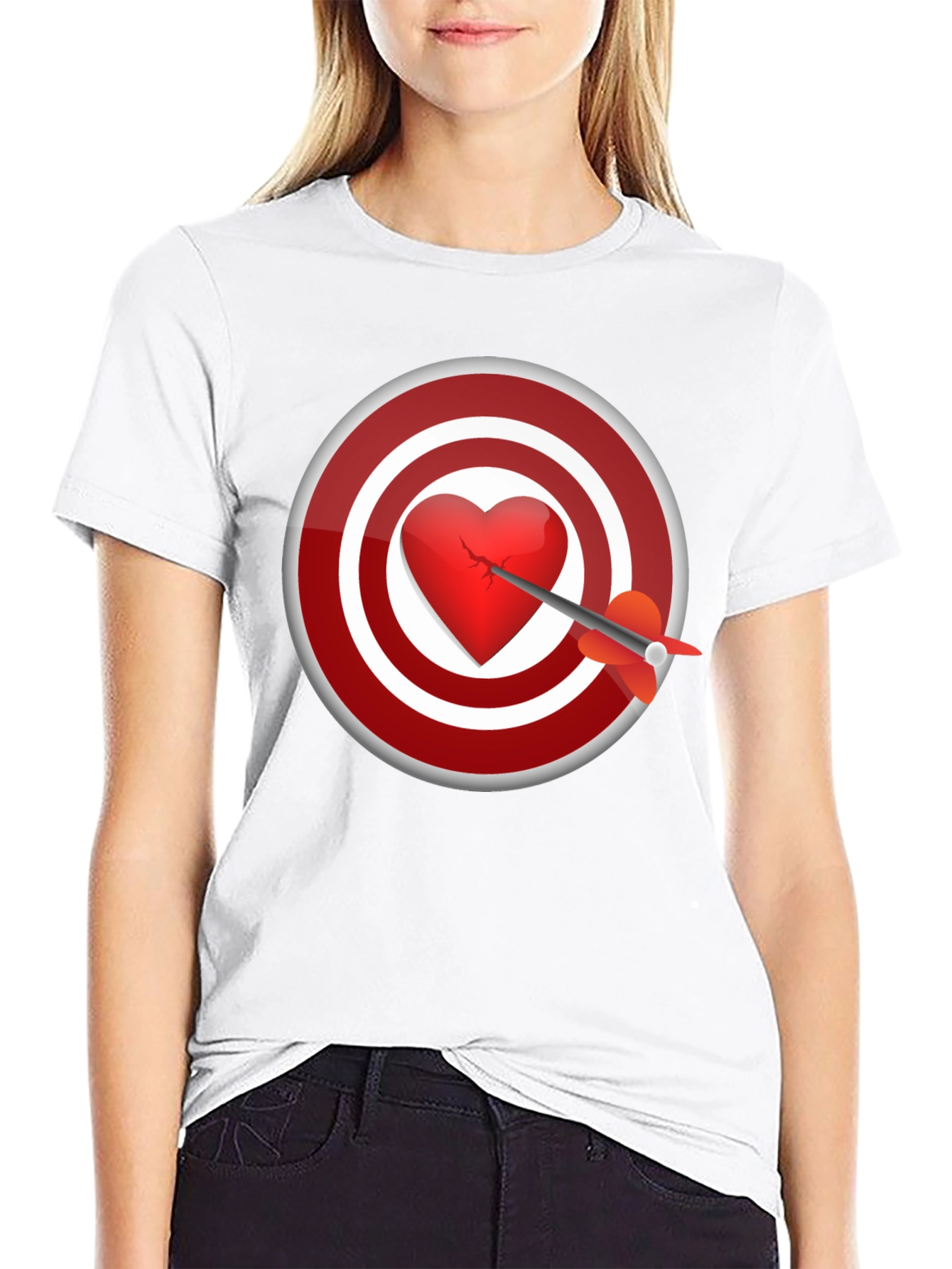 Heart Target T-Shirt - Love Hurts But Style Doesnt!