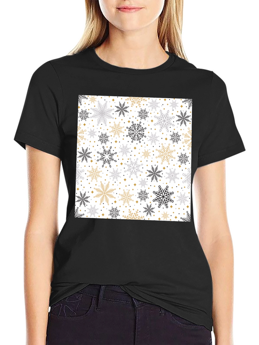 Winter Snowflake Pattern T-Shirt