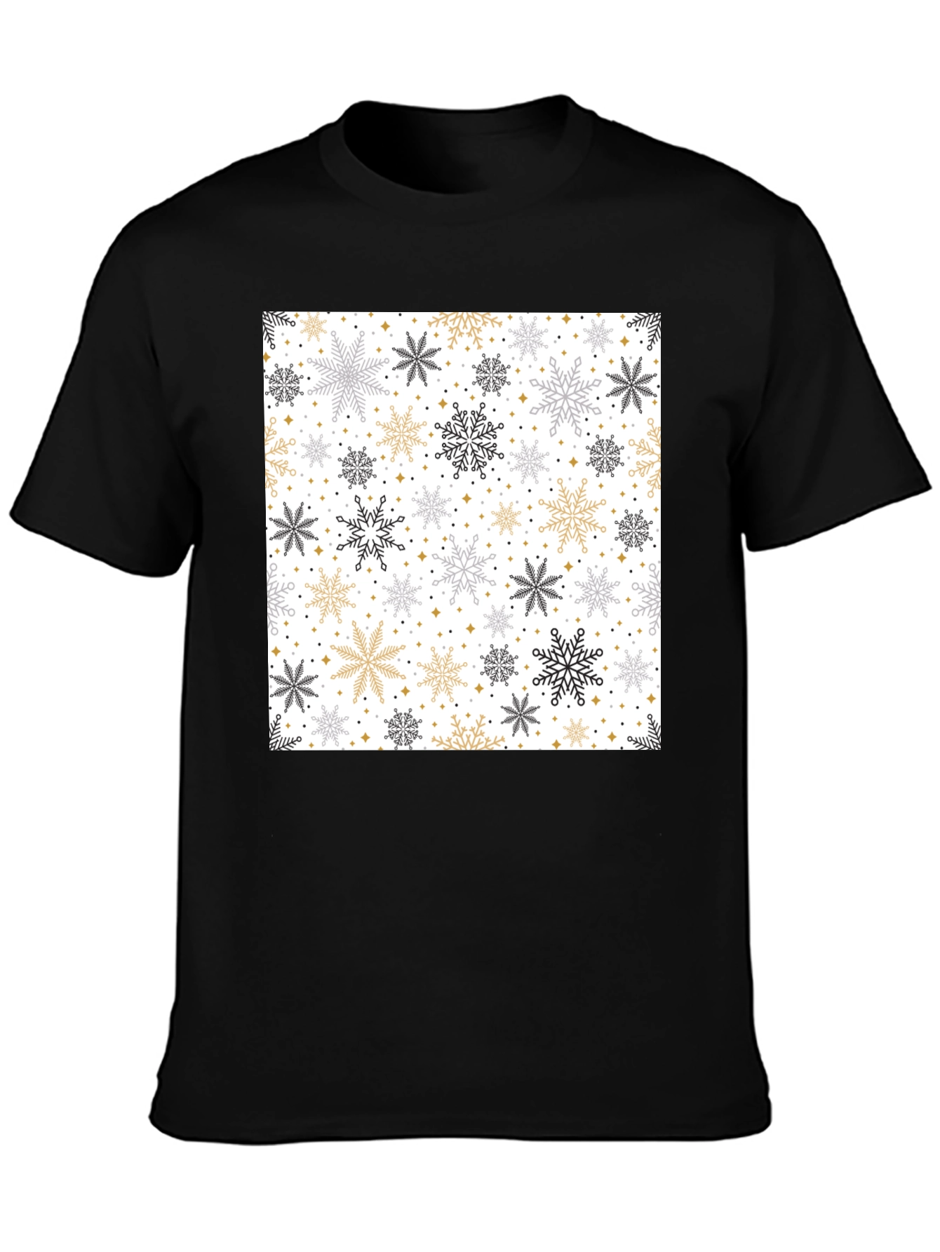 Winter Snowflake Pattern T-Shirt