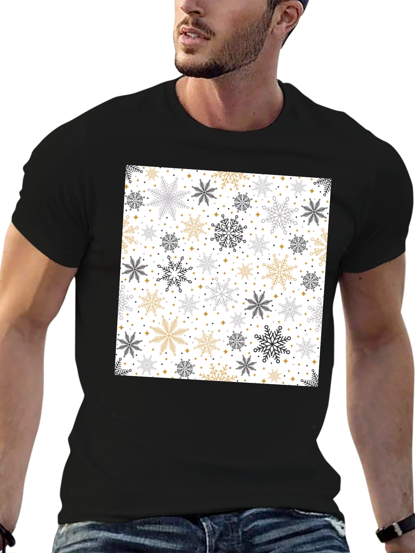 Winter Snowflake Pattern T-Shirt