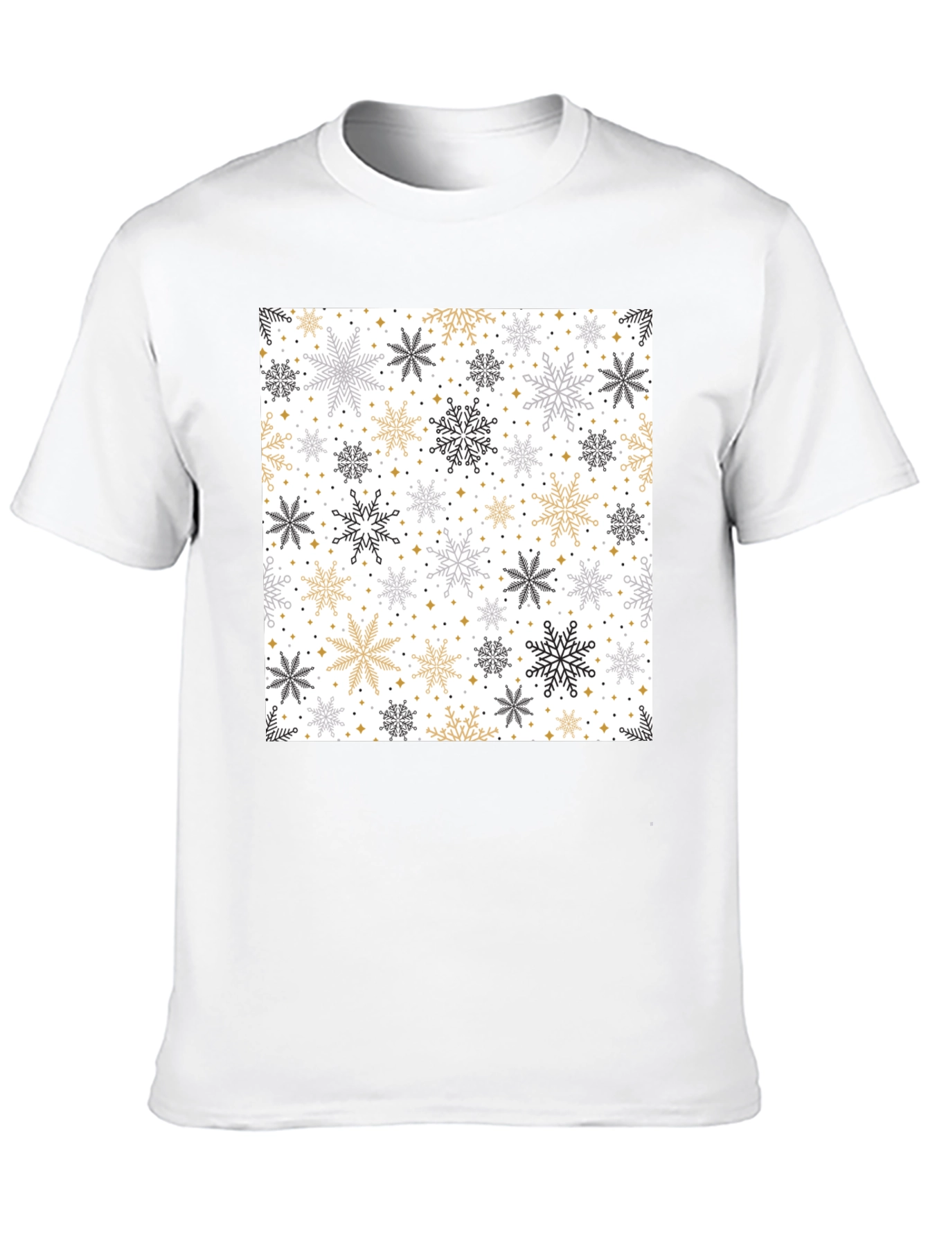 Winter Snowflake Pattern T-Shirt