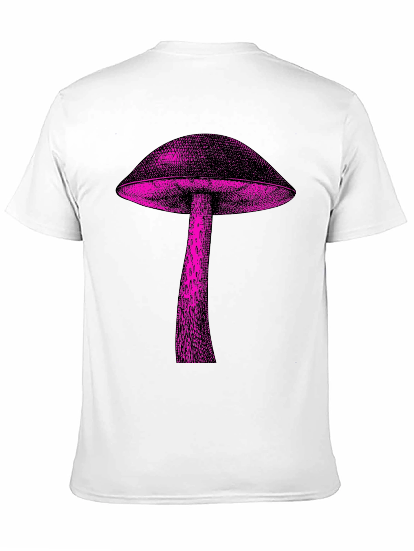 Mushroom Graphic Tee - Stylish Black Cotton Shirt