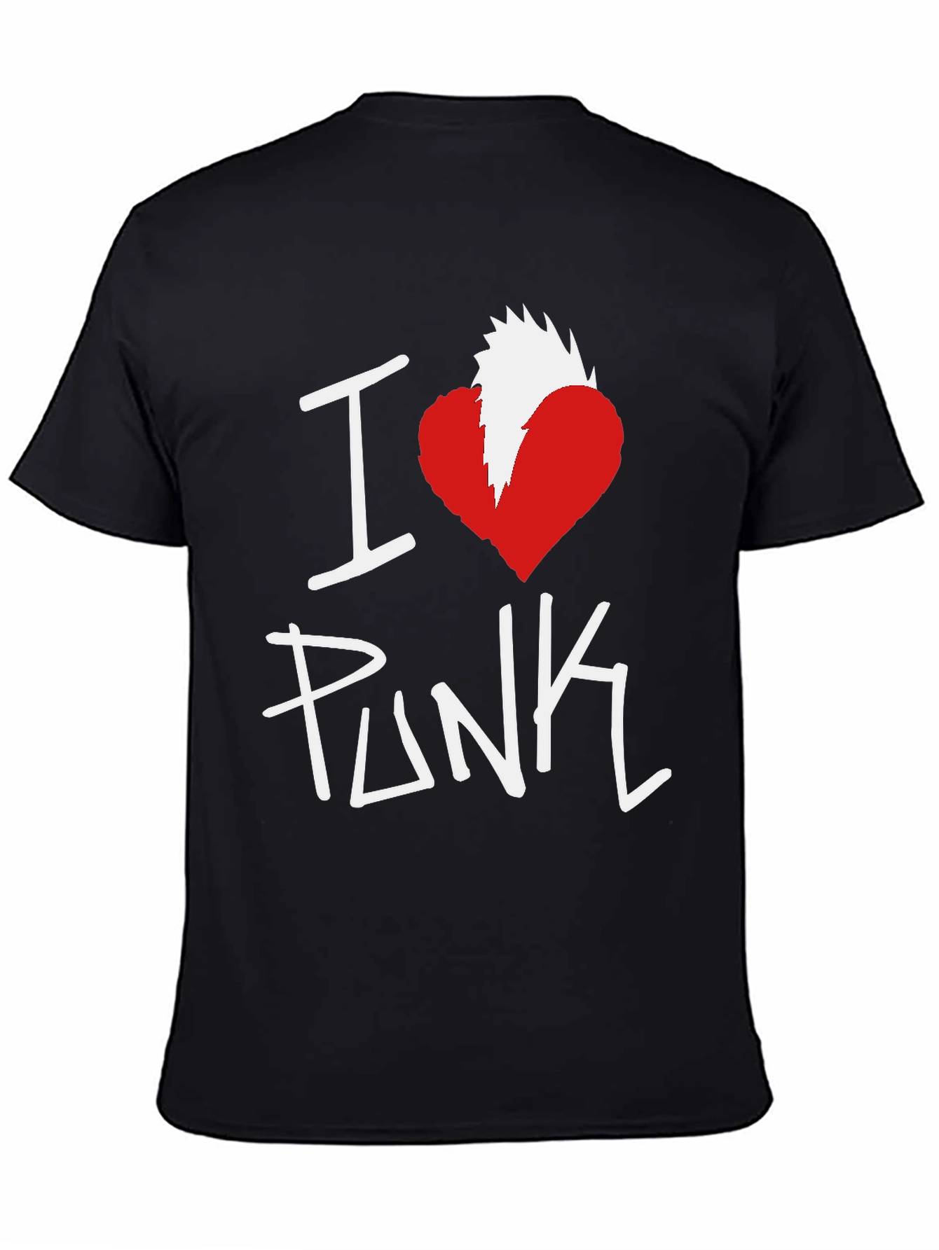 I Heart Punk Graphic Tee - Black Cotton