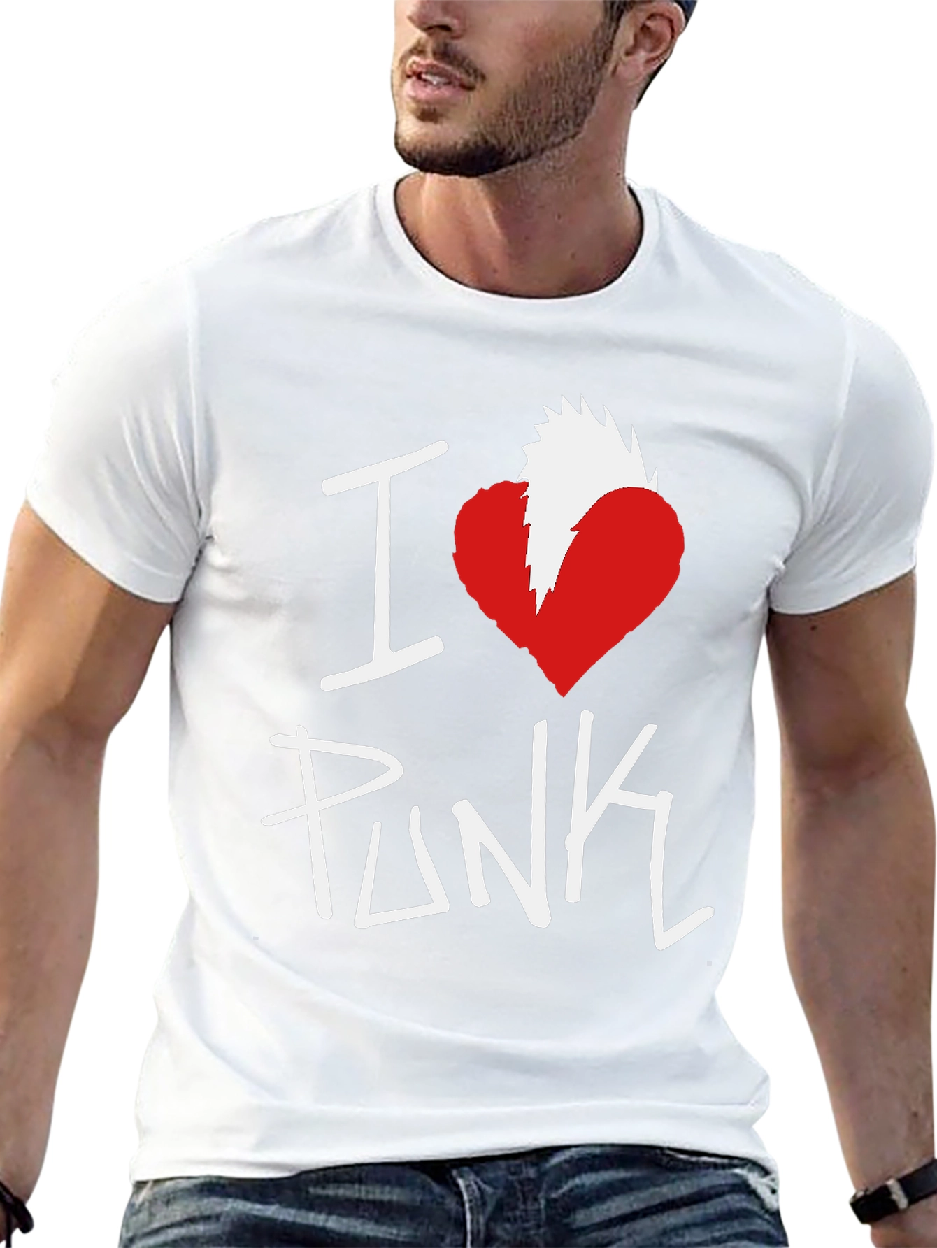 I Heart Punk Graphic Tee - Black Cotton