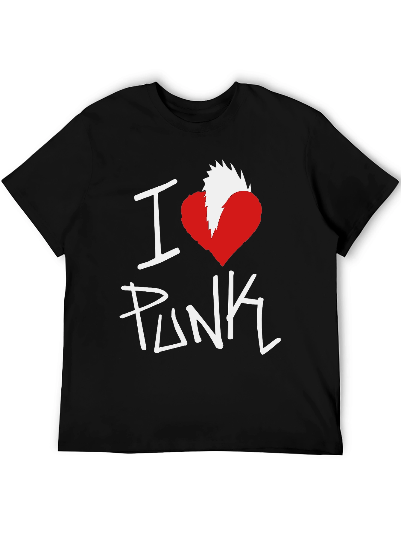 I Heart Punk Graphic Tee - Black Cotton