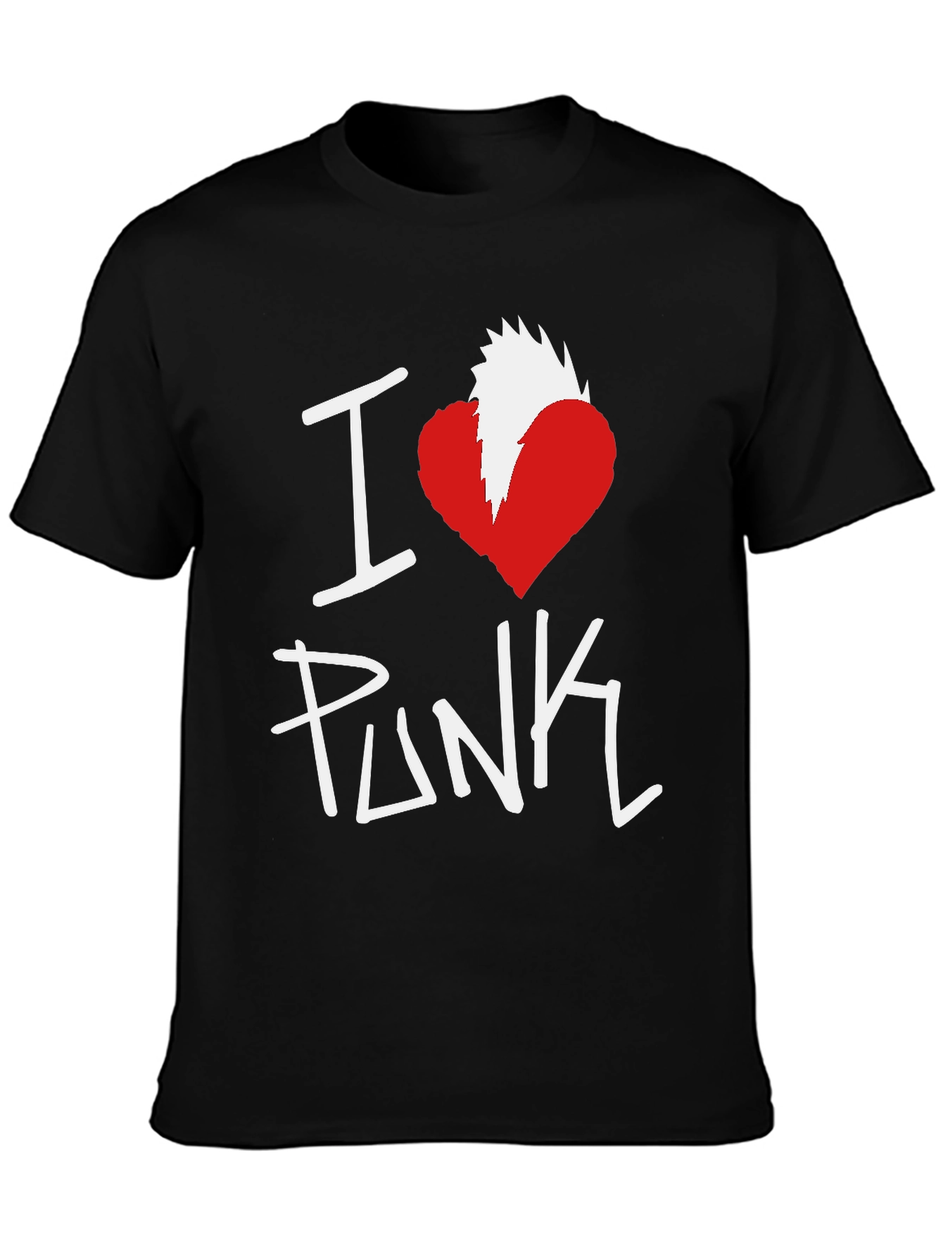 I Heart Punk Graphic Tee - Black Cotton