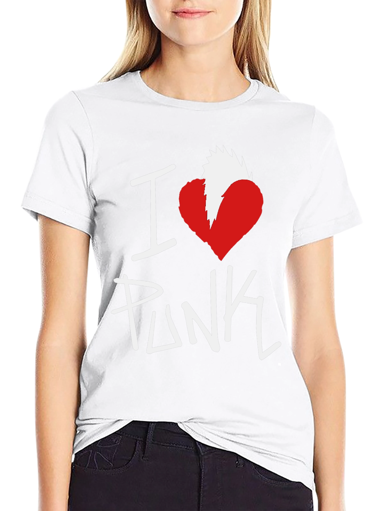 I Heart Punk Graphic Tee - Black Cotton