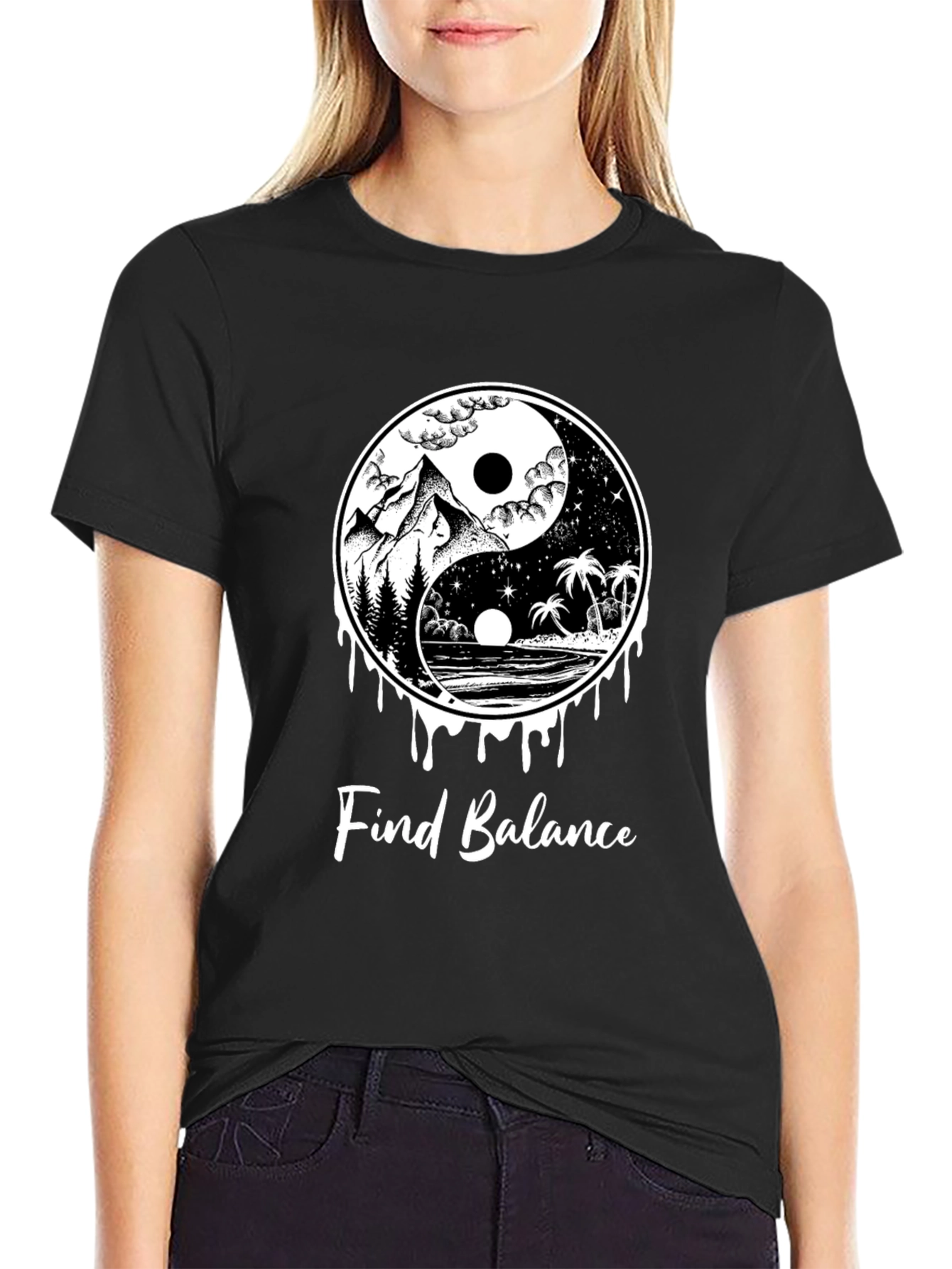Yin Yang Find Balance Tee