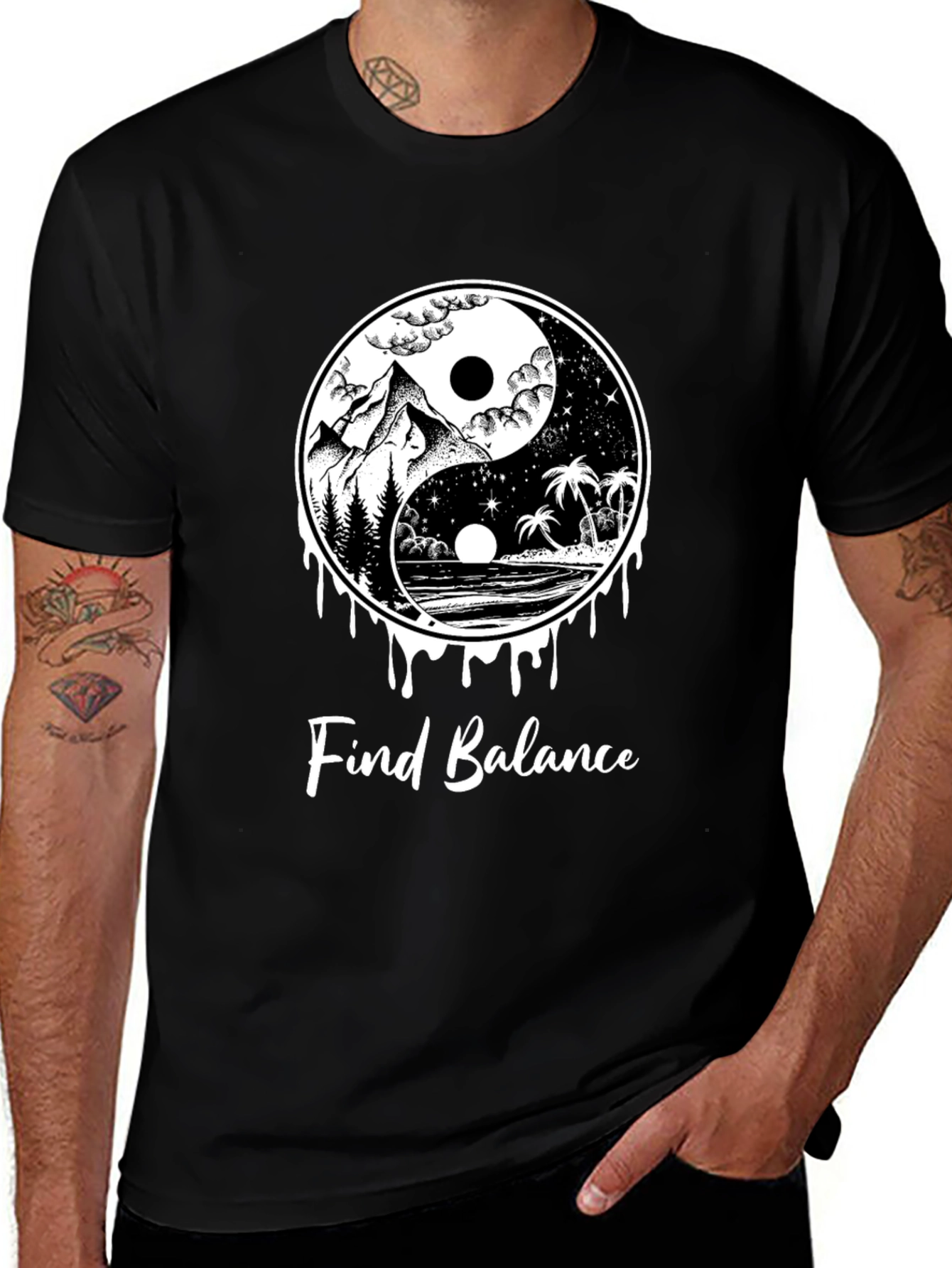 Yin Yang Find Balance Tee