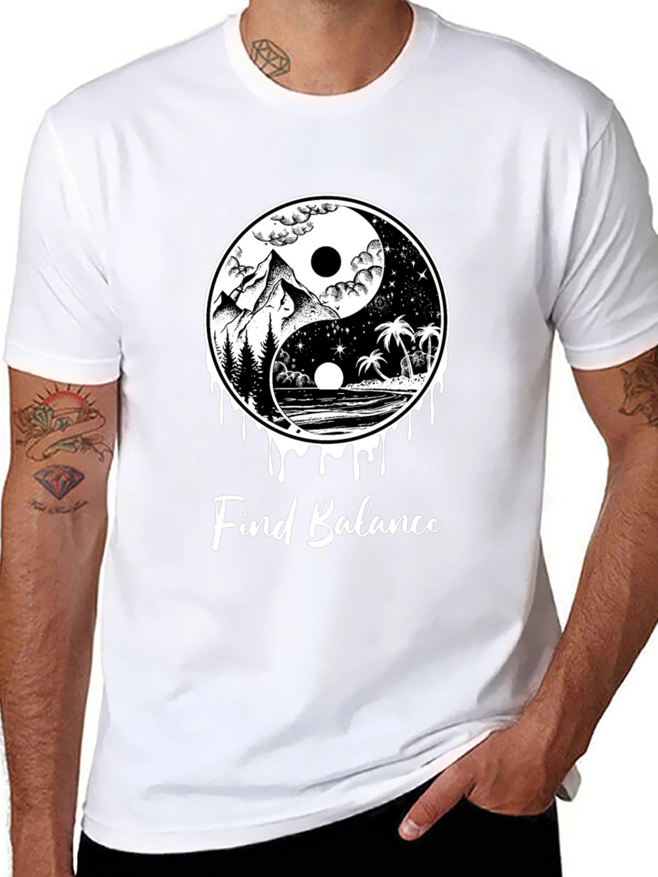 Yin Yang Find Balance Tee