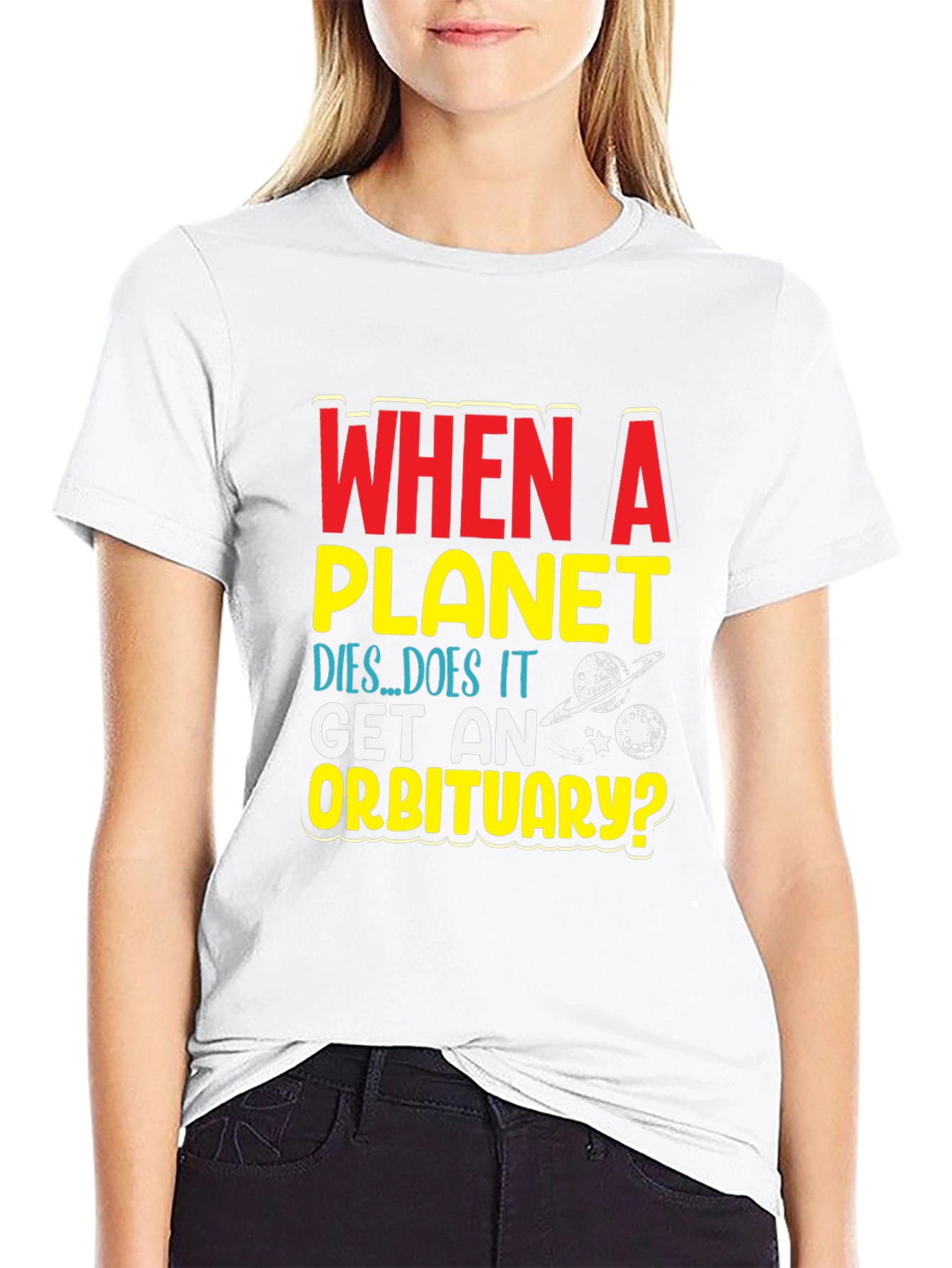 Planet Obituary Graphic Tee - Space Humor T-Shirt