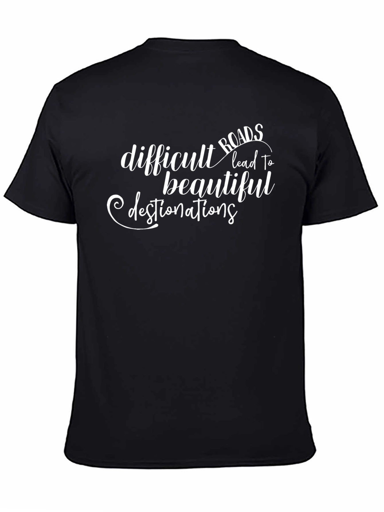 Difficult Roads Black Graphic T-Shirt
