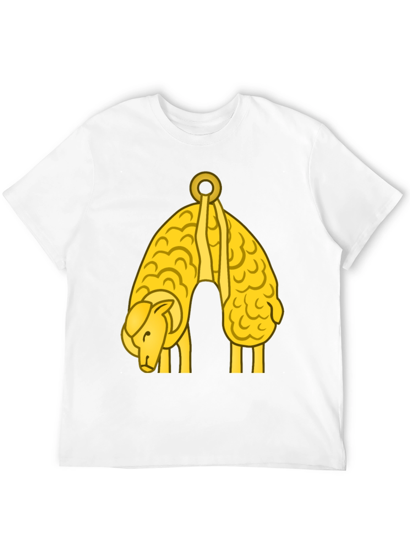 Golden Hanging Sheep Graphic T-Shirt