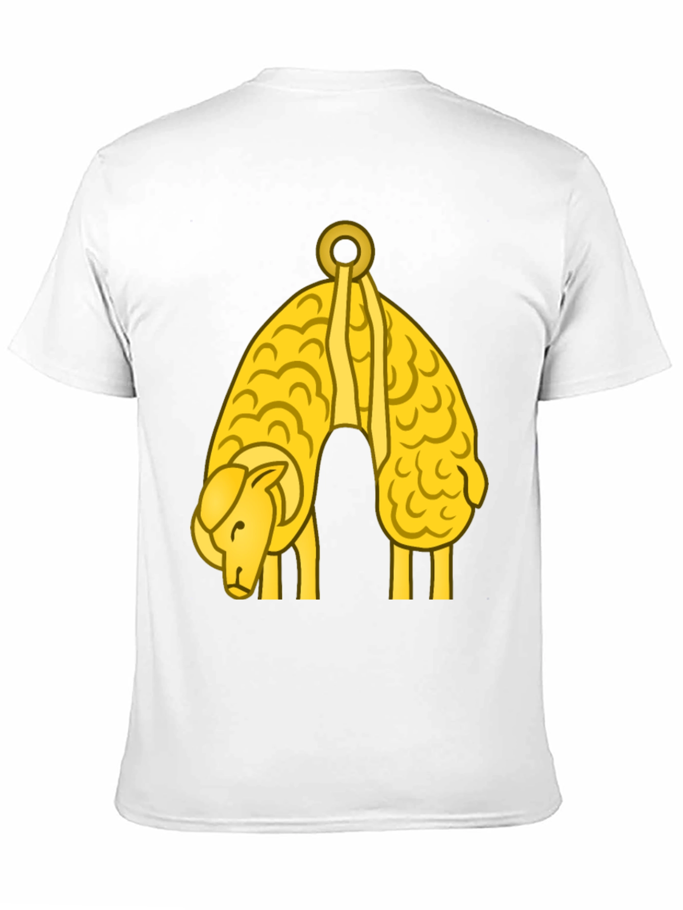 Golden Hanging Sheep Graphic T-Shirt
