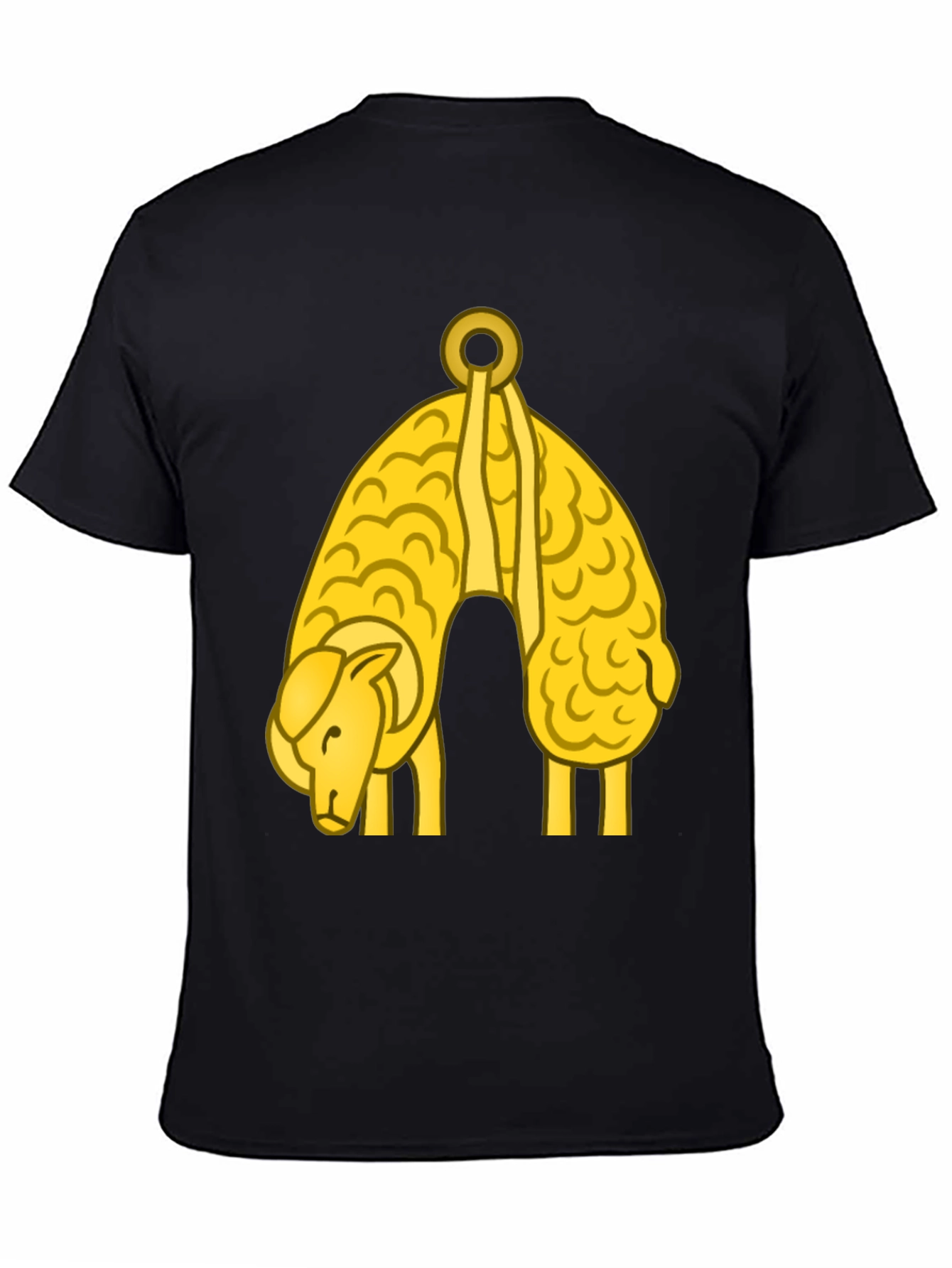 Golden Hanging Sheep Graphic T-Shirt