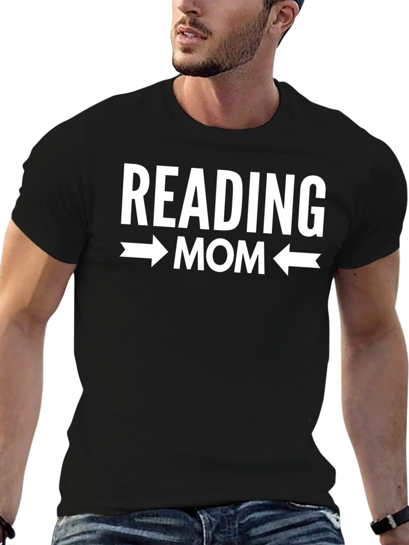Reading Mom Graphic Tee - Black T-Shirt