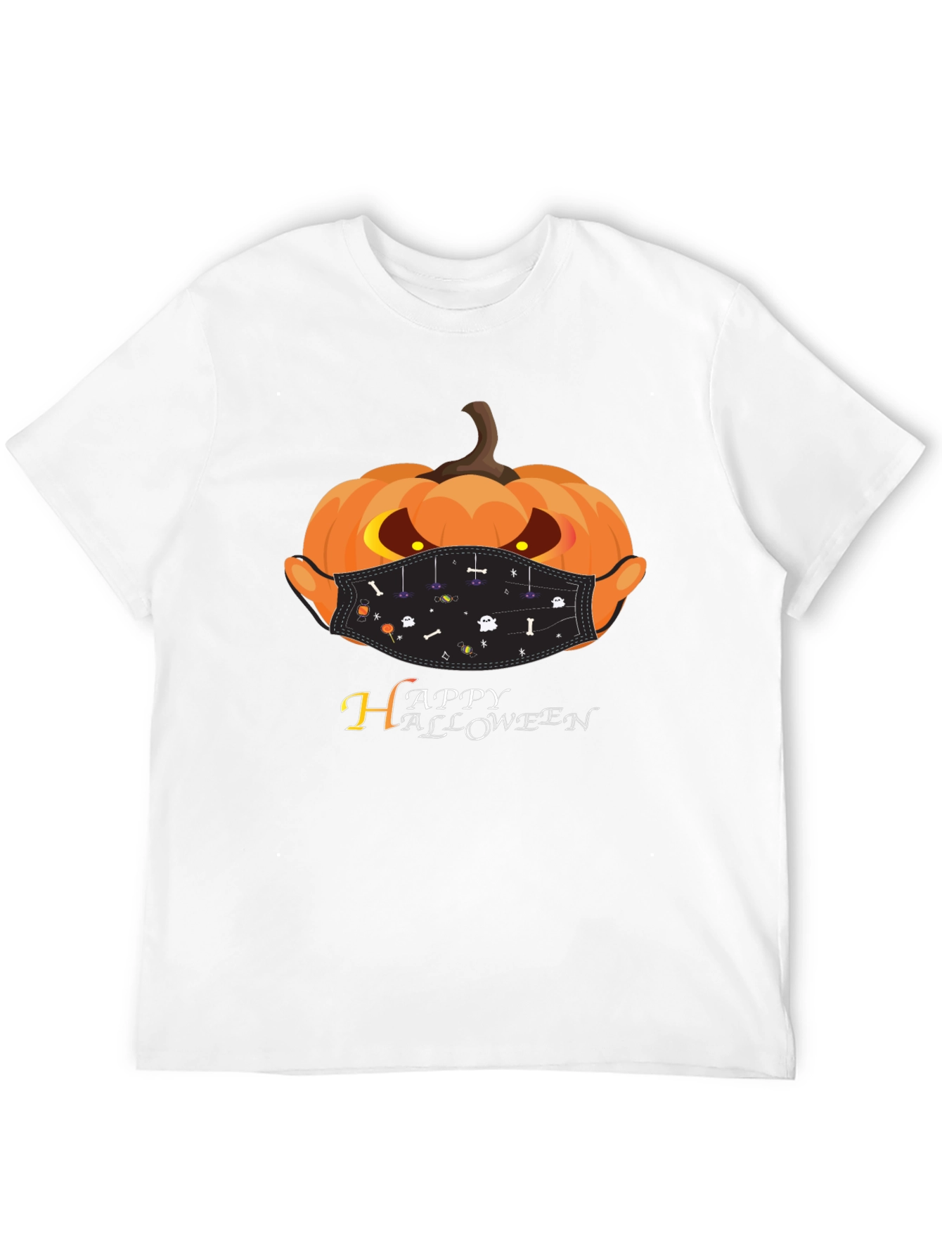 Halloween Pumpkin Face Mask T-Shirt