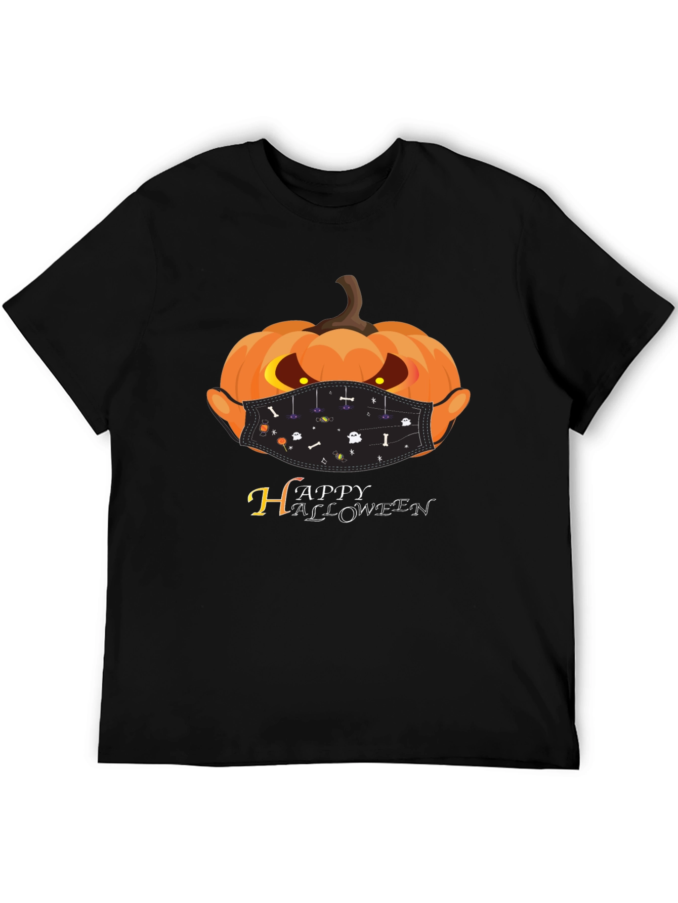Halloween Pumpkin Face Mask T-Shirt