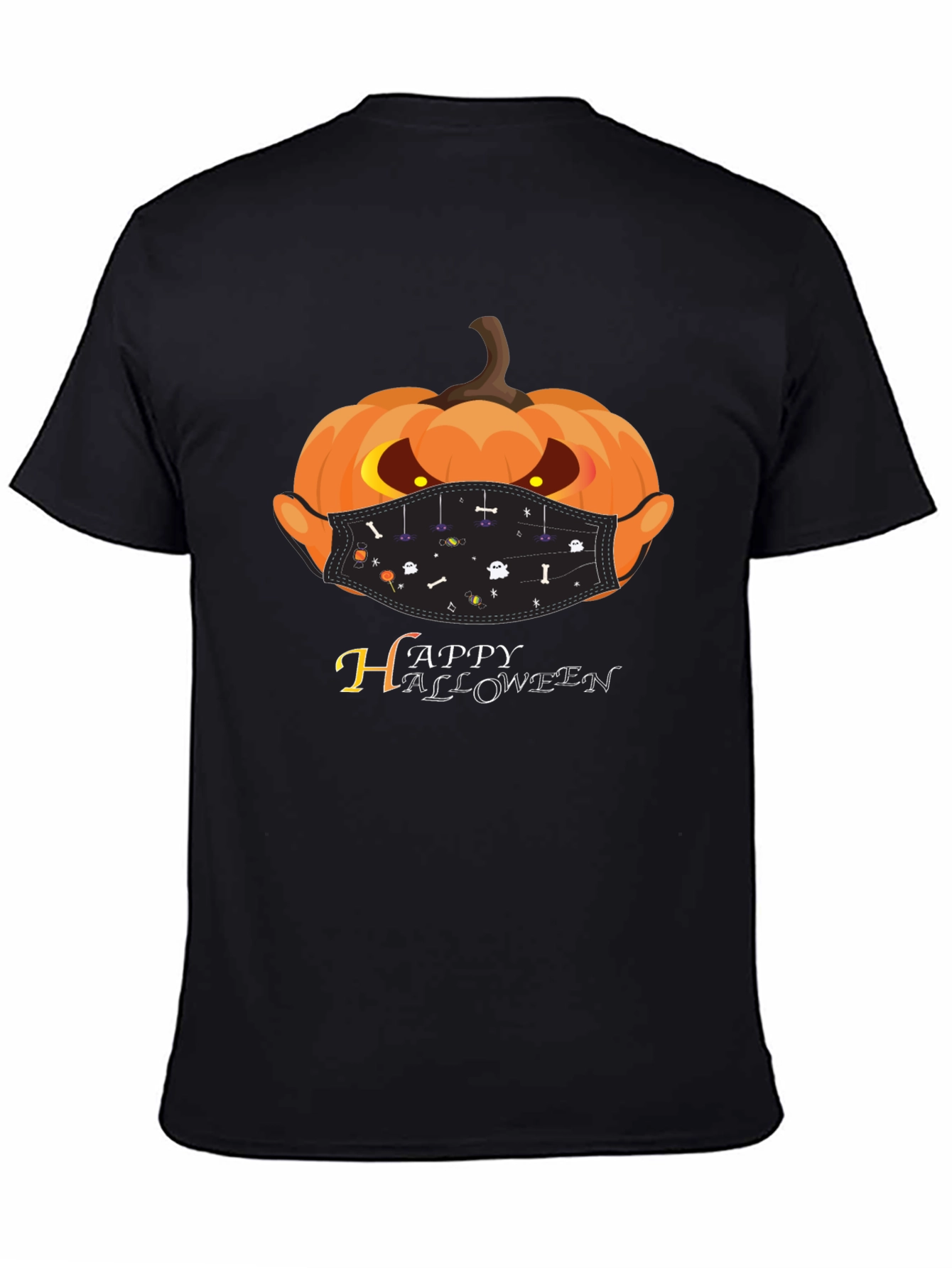 Halloween Pumpkin Face Mask T-Shirt