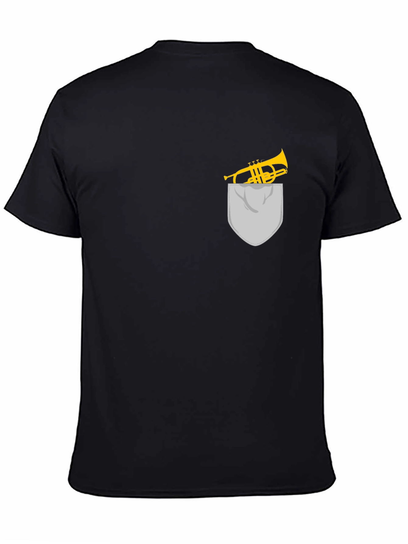 Trumpet Pocket Graphic Tee - Musicians Gift