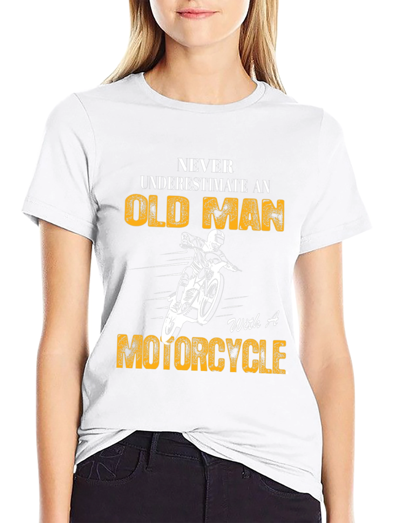 Old Man Motorcycle T-Shirt: Never Underestimate Fun