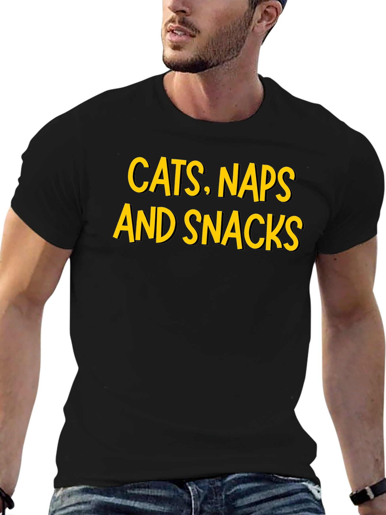 Cats Naps and Snacks Graphic T-Shirt