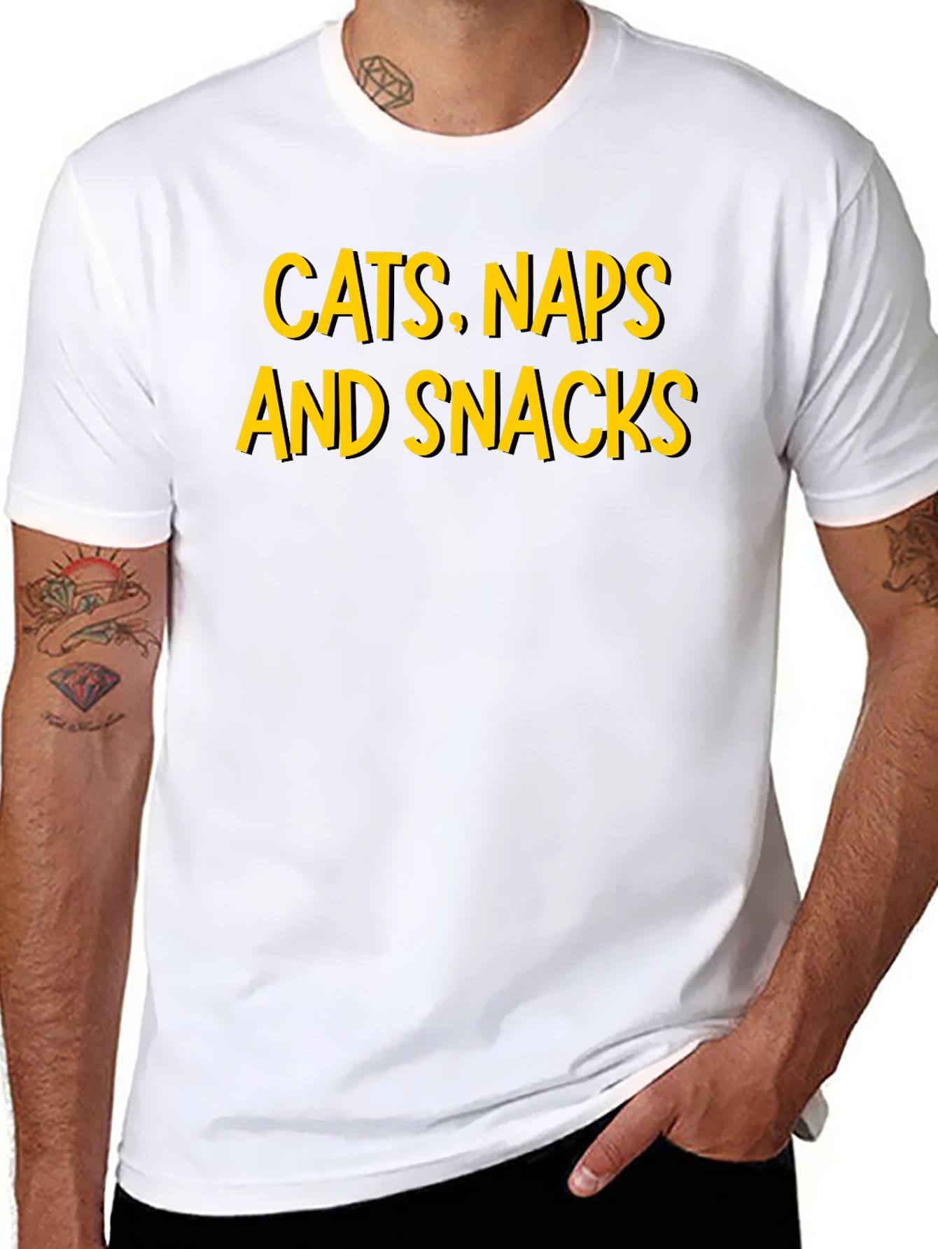 Cats Naps and Snacks Graphic T-Shirt