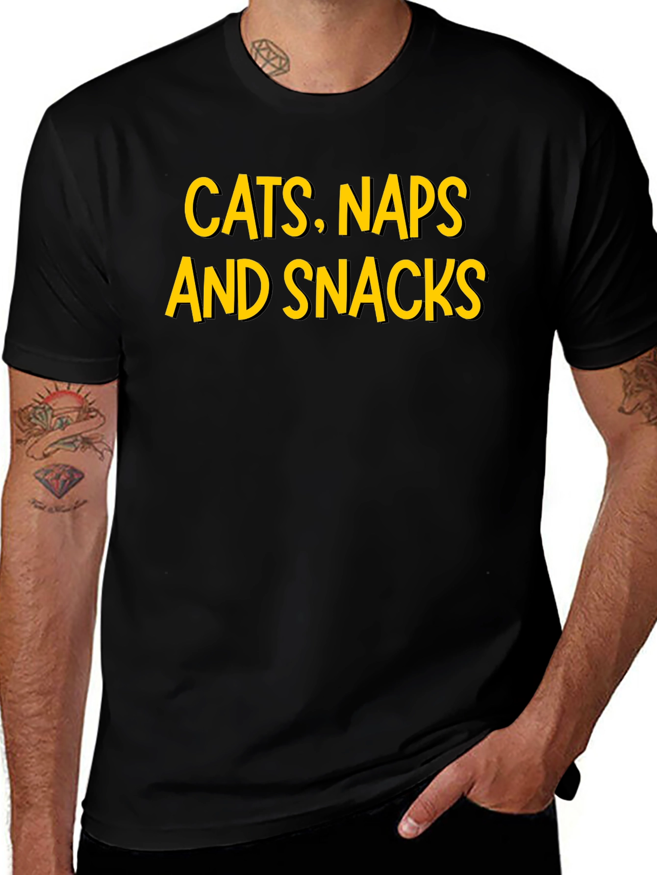 Cats Naps and Snacks Graphic T-Shirt