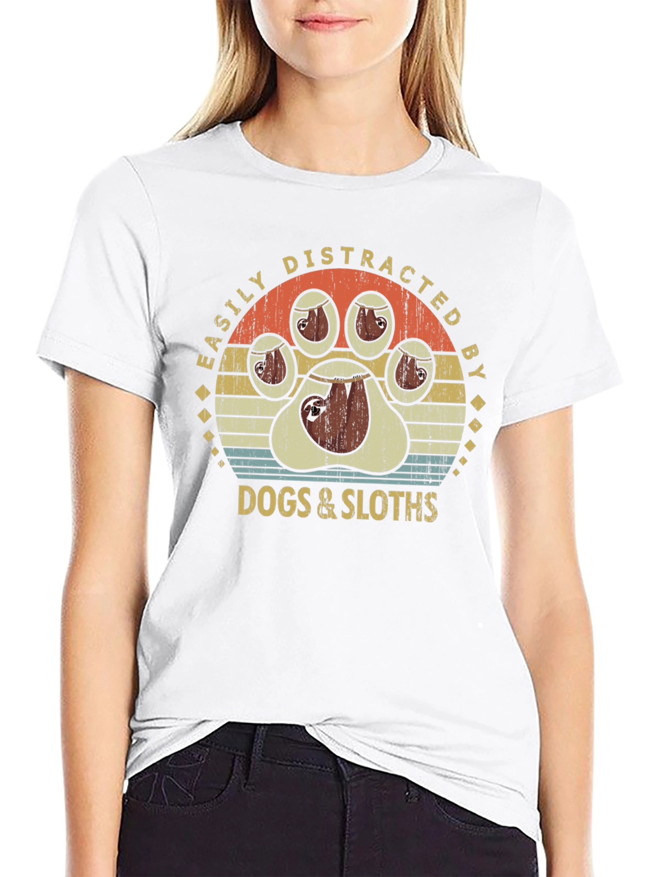 Easily Distracted by Dogs & Sloths T-Shirt