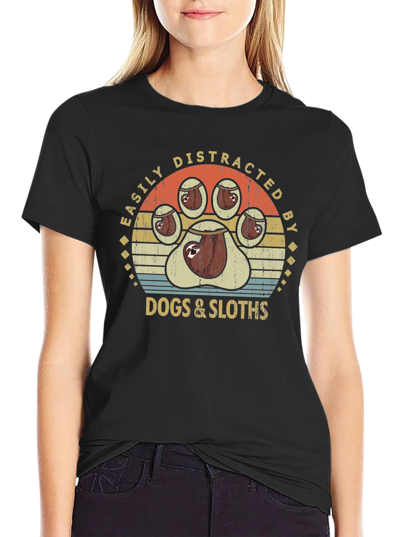 Easily Distracted by Dogs & Sloths T-Shirt