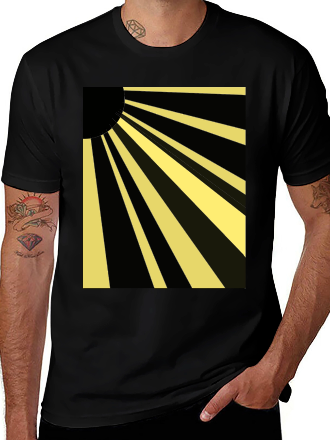 Rising Sun Graphic Tee - Black