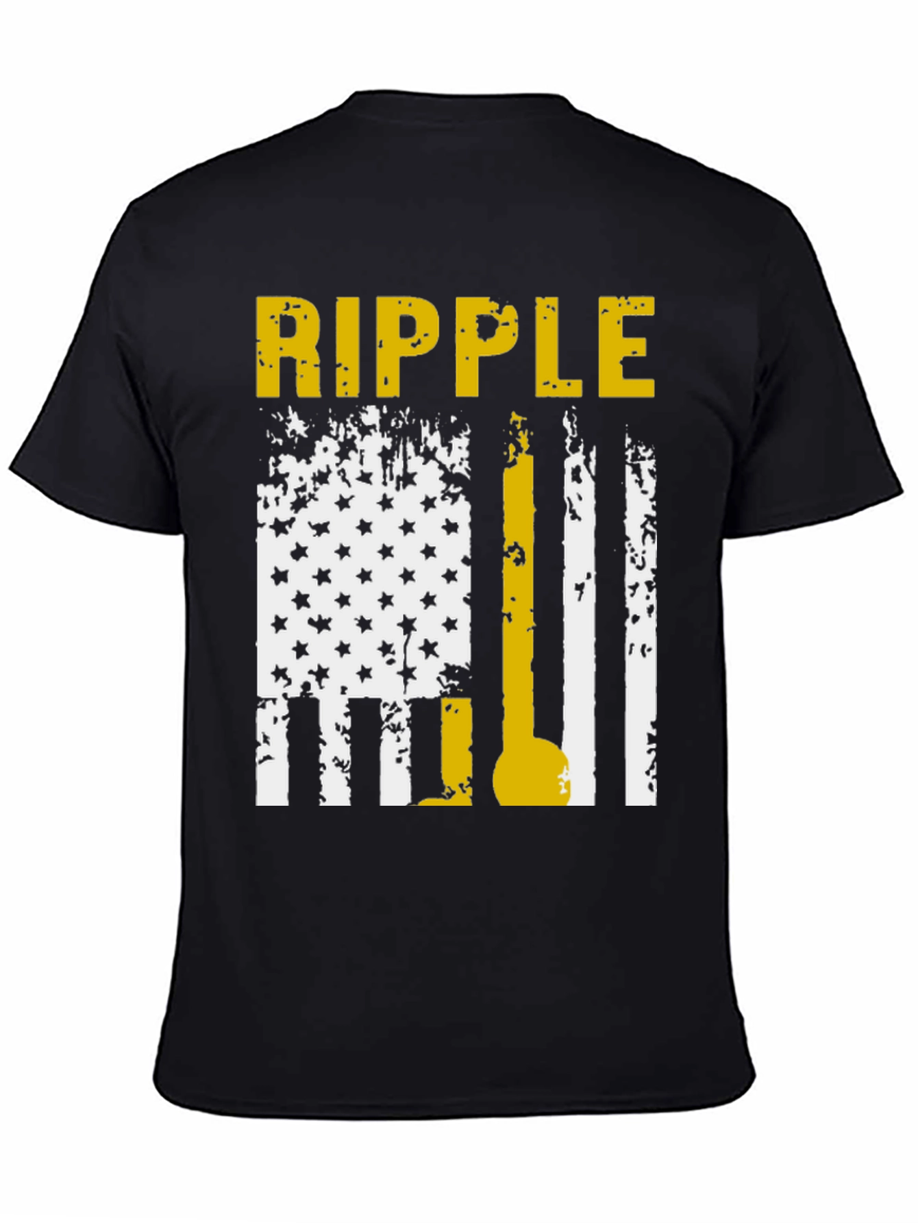 Ripple T-Shirt: Distressed American Flag Design