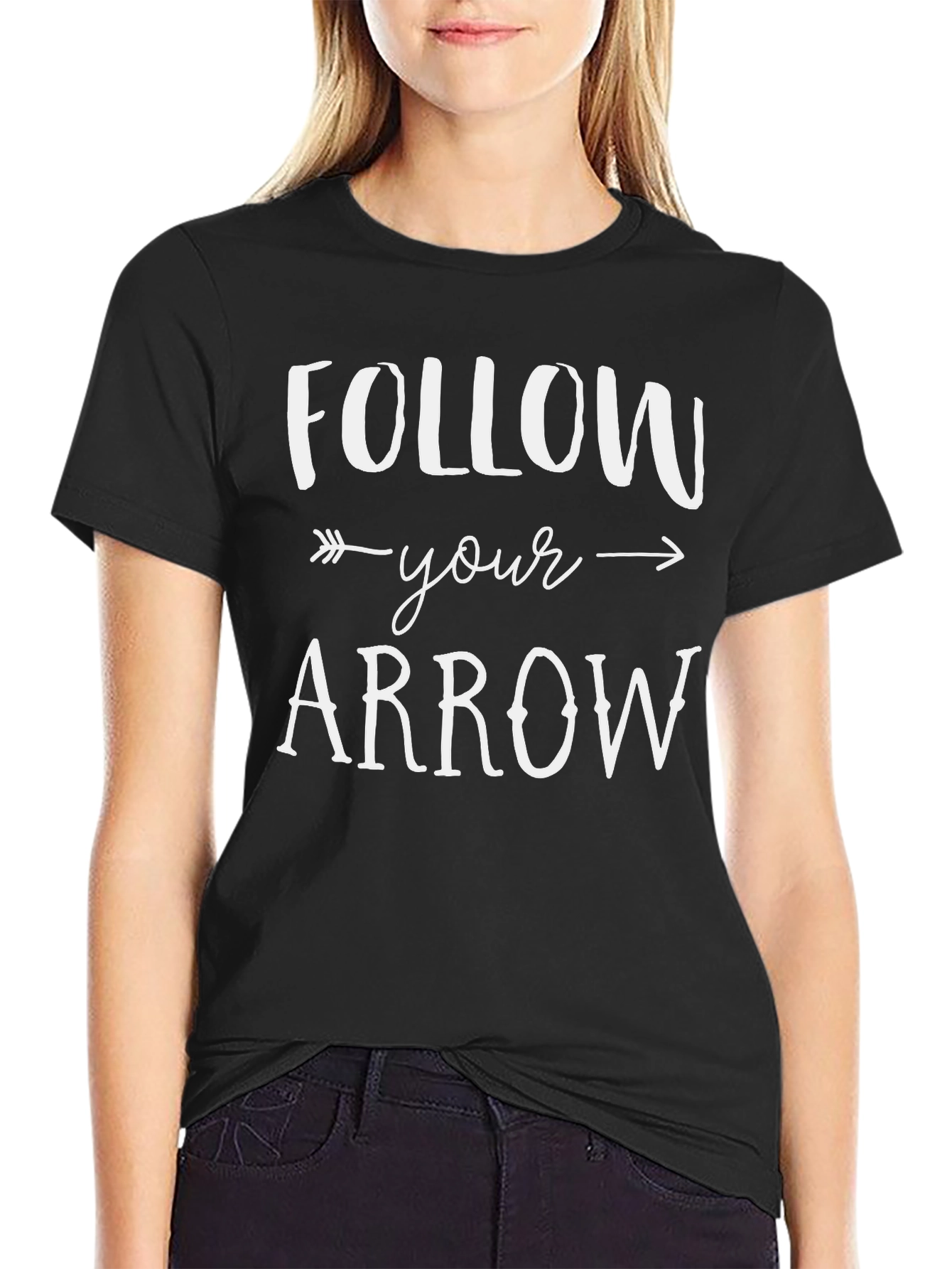 Follow Your Arrow Graphic Tee - Black