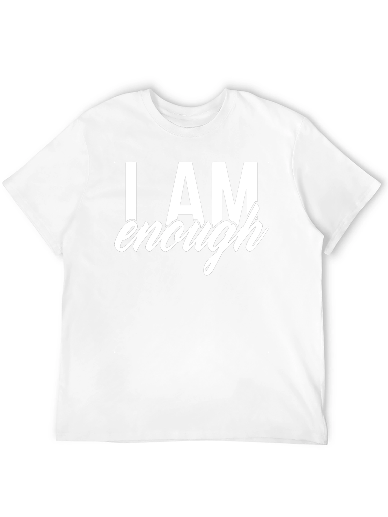 I AM Enough Black T-Shirt - Motivational Graphic Tee