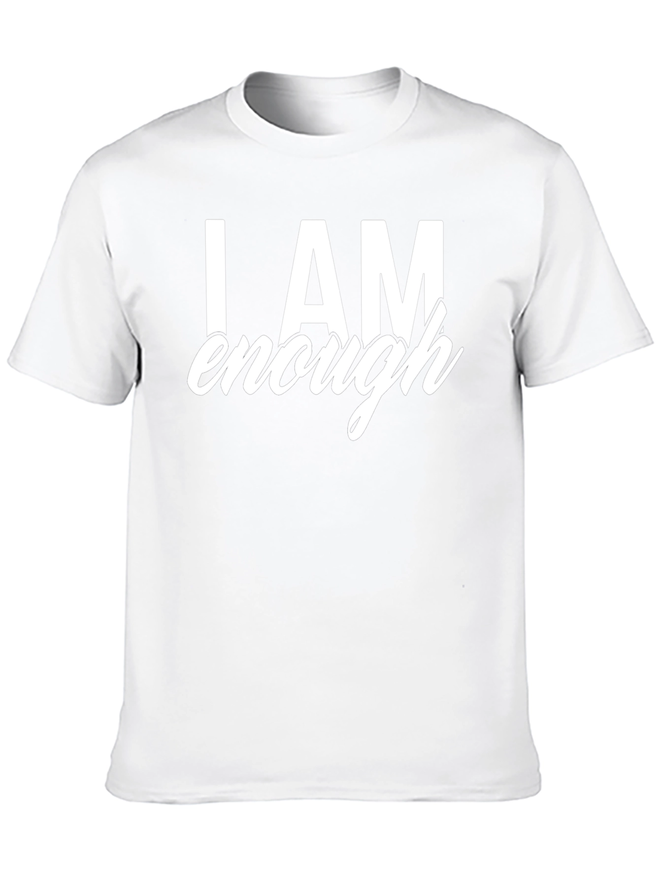 I AM Enough Black T-Shirt - Motivational Graphic Tee
