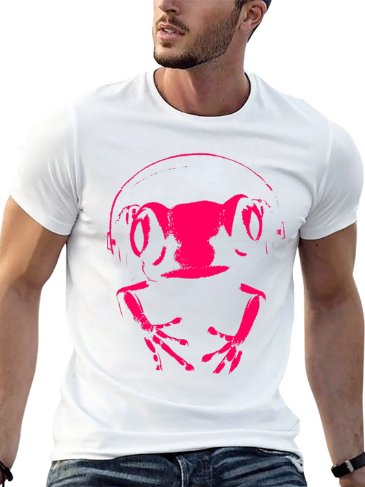 Frog DJ Graphic Tee - Funky Animal Headphones T-Shirt