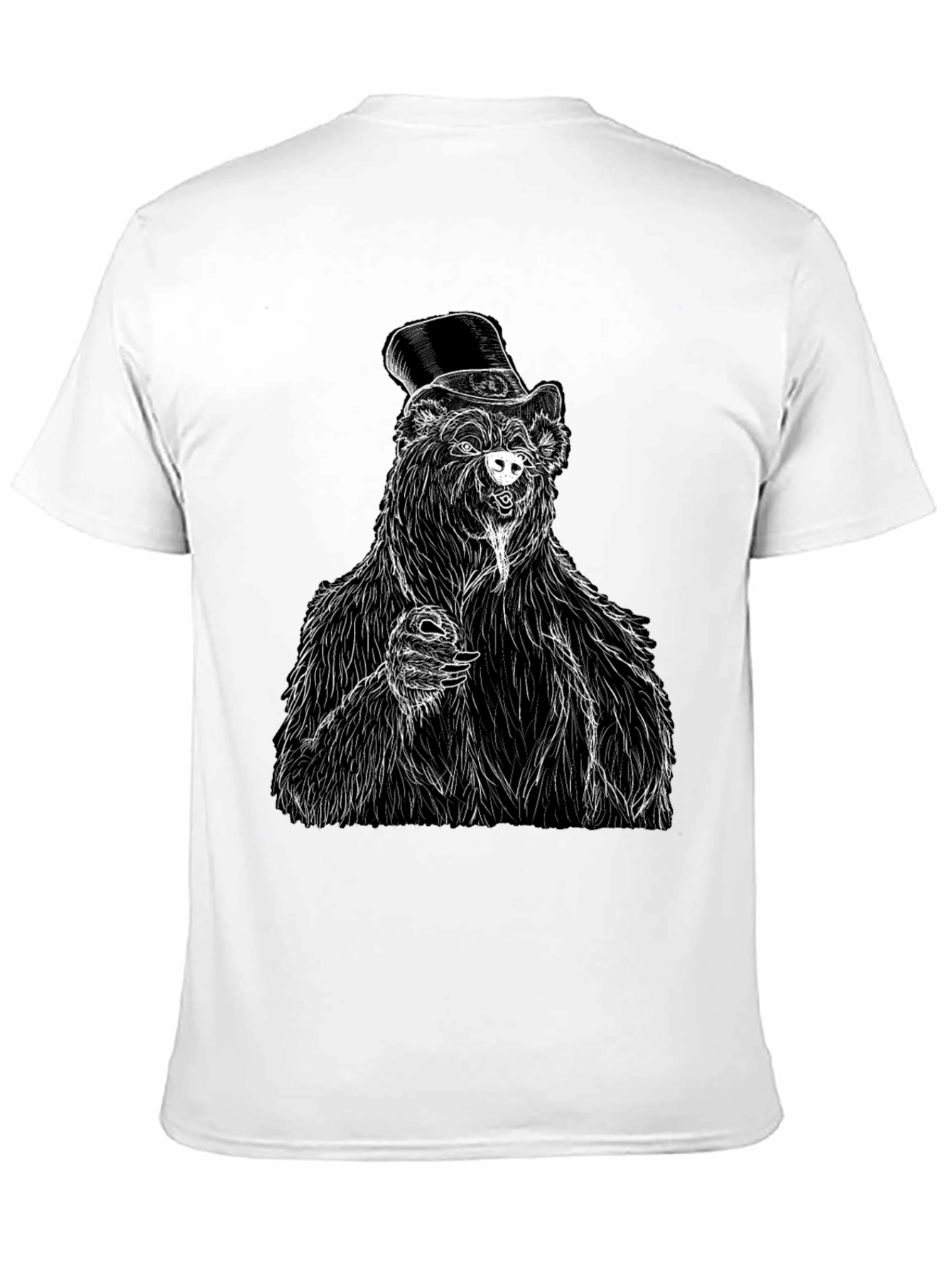 Bear Top Hat T-Shirt - Unique Graphic Tee