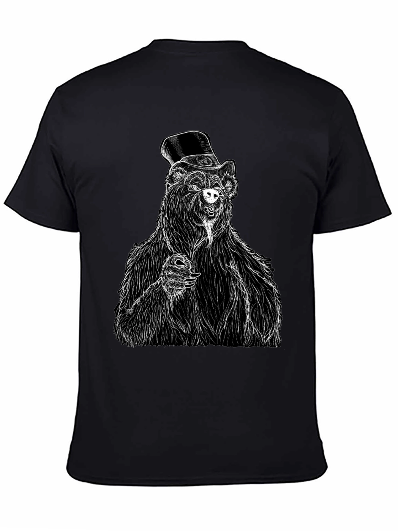 Bear Top Hat T-Shirt - Unique Graphic Tee