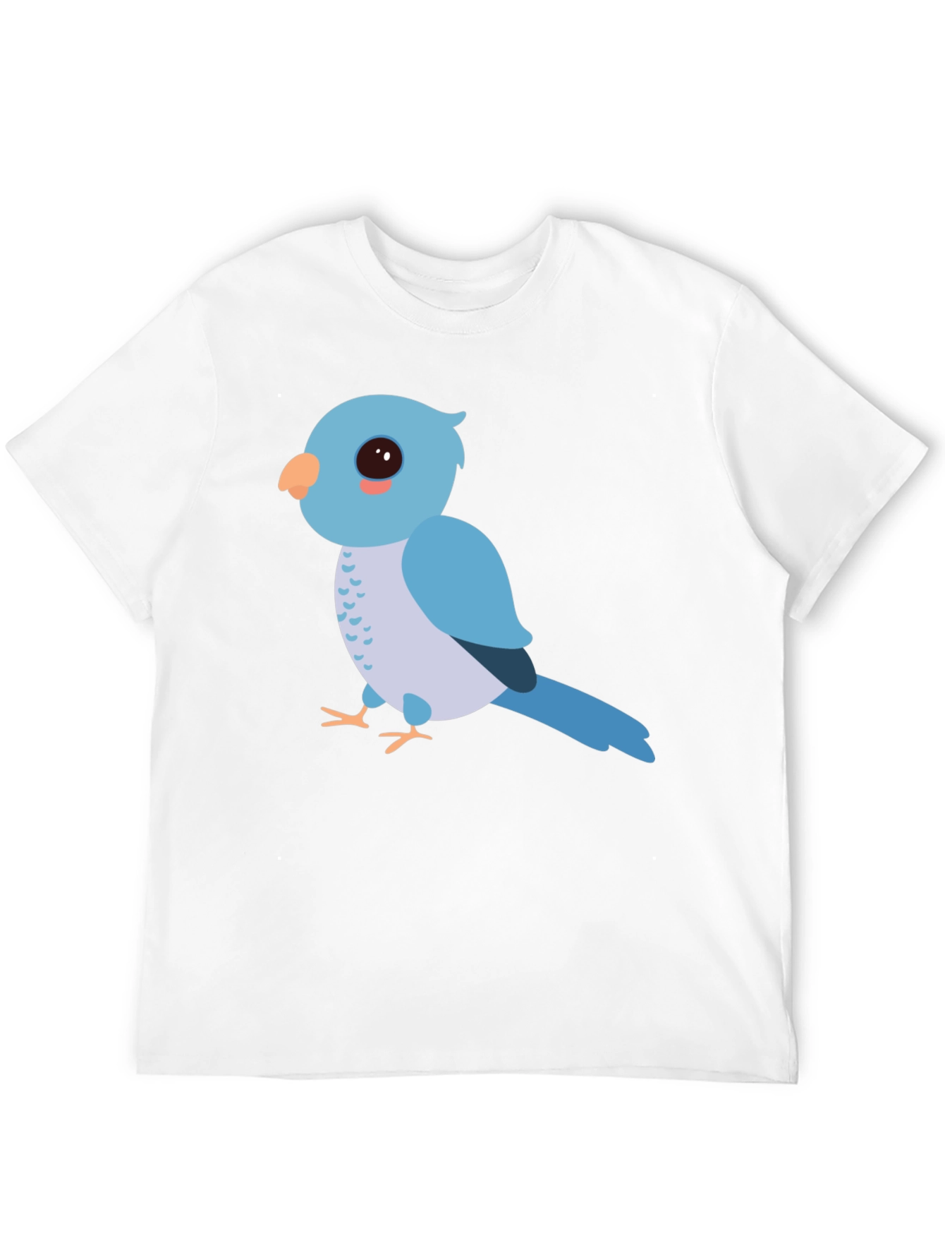 Cute Cartoon Bird Graphic Tee - Unisex Black T-Shirt