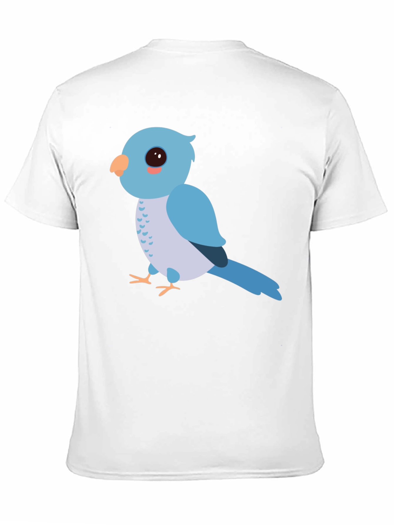 Cute Cartoon Bird Graphic Tee - Unisex Black T-Shirt